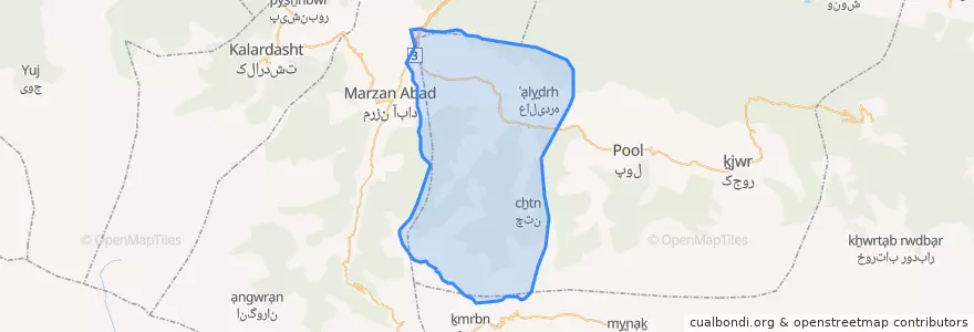 Mapa de ubicacion de پنجک رستاق.