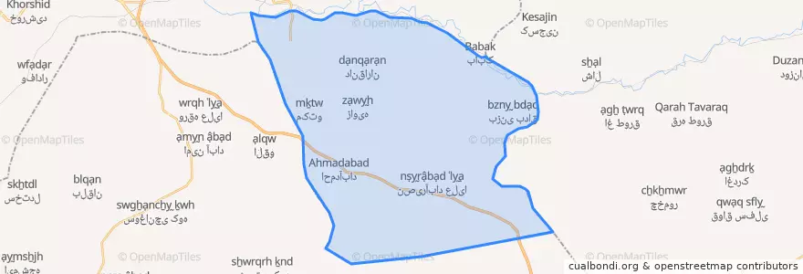 Mapa de ubicacion de چاراویماق شمالشرقی.