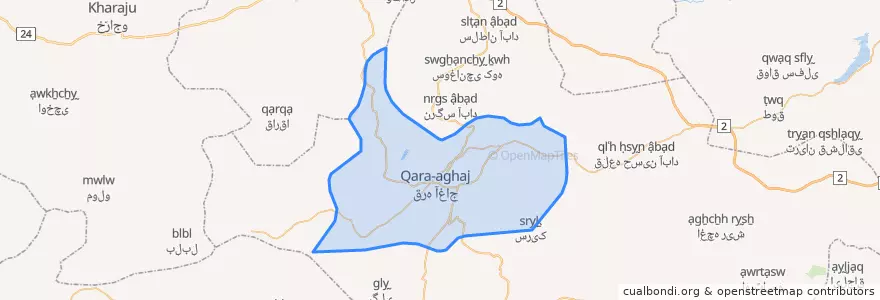 Mapa de ubicacion de چاراویماق مرکزی.