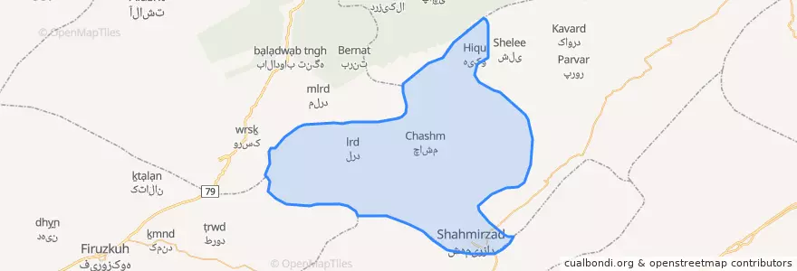 Mapa de ubicacion de چاشم.