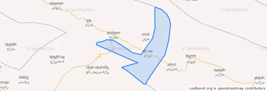 Mapa de ubicacion de دهستان چاه ورز.