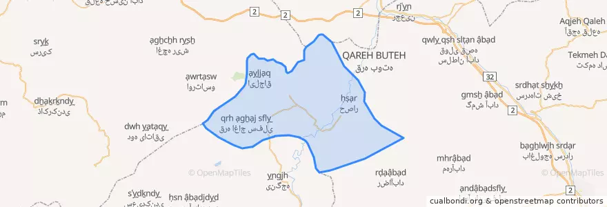 Mapa de ubicacion de چایپاره پائین.