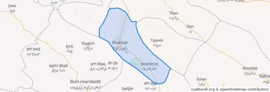 Mapa de ubicacion de چشمه سار.