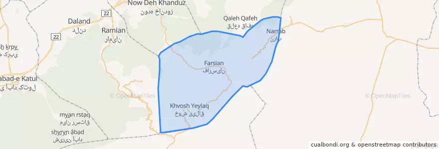 Mapa de ubicacion de چشمه ساران.