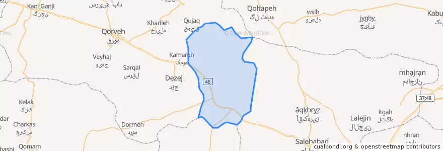 Mapa de ubicacion de چهاردولی شرقی.