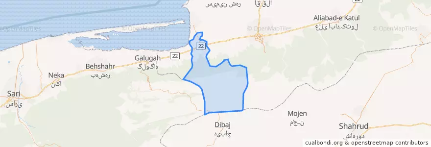 Mapa de ubicacion de چهارکوه.