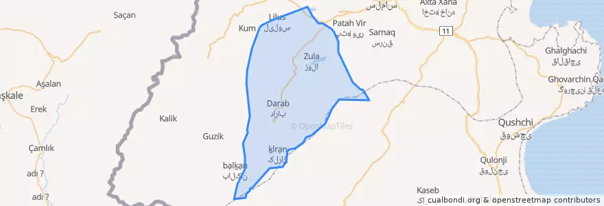 Mapa de ubicacion de چهریق.