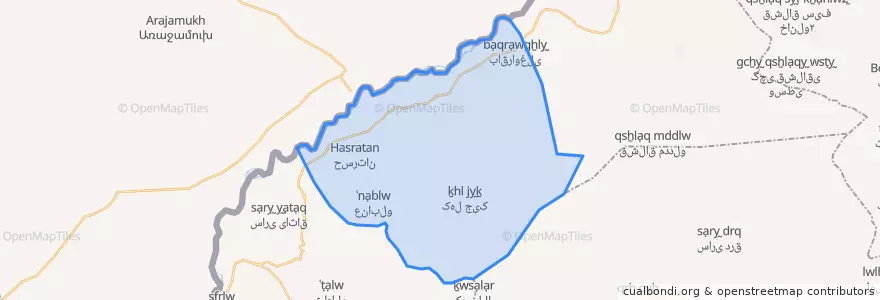Mapa de ubicacion de گرمادوزغربی.