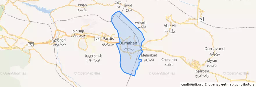 Mapa de ubicacion de گلخندان.
