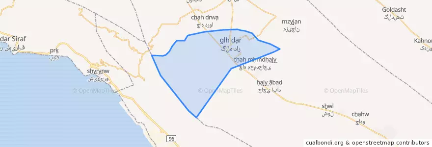 Mapa de ubicacion de دهستان گله‌دار.