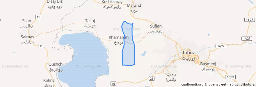 Mapa de ubicacion de گونی شرقی.