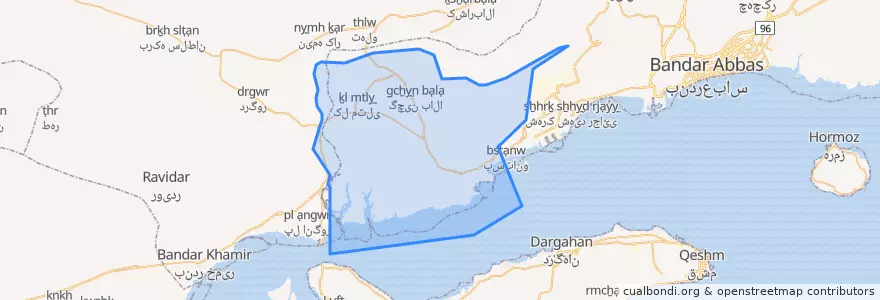 Mapa de ubicacion de گچین.