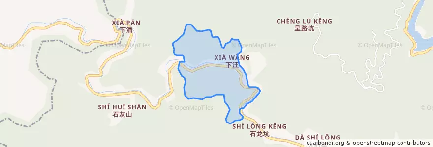 Mapa de ubicacion de 江西在浙江飞地-上饶市婺源县江湾镇东头村河滩.
