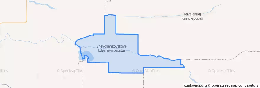 Mapa de ubicacion de Шевченковское сельское поселение.
