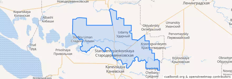 Mapa de ubicacion de Стародеревянковское сельское поселение.