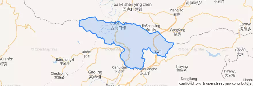 Mapa de ubicacion de 古北口镇.