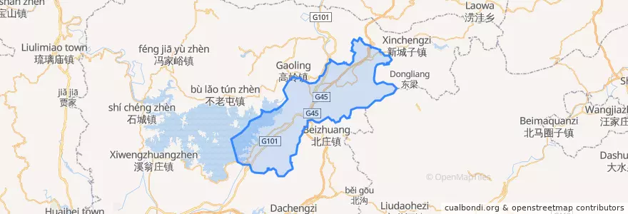 Mapa de ubicacion de 太师屯镇.