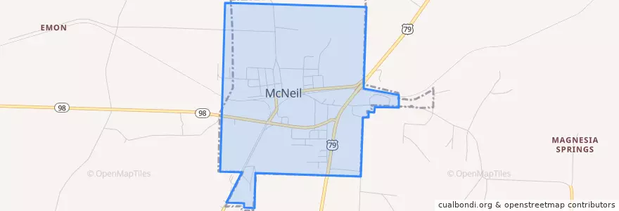 Mapa de ubicacion de McNeil.