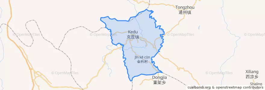 Mapa de ubicacion de 克度镇.