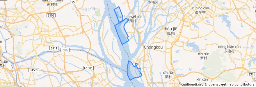 Mapa de ubicacion de 虎门港管委会.