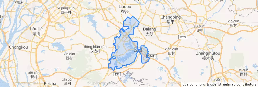 Mapa de ubicacion de Songshan Lake.