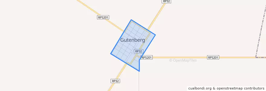 Mapa de ubicacion de Gutemberg.