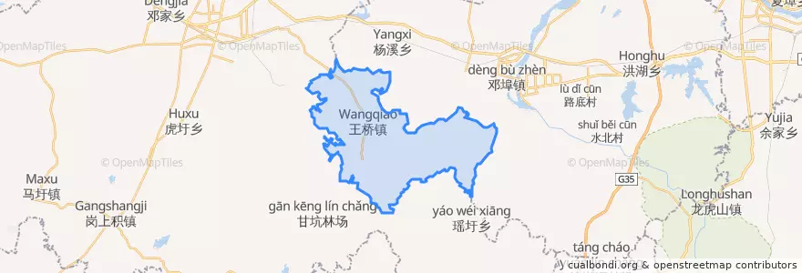 Mapa de ubicacion de 王桥镇.