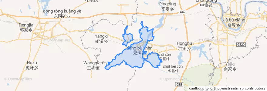 Mapa de ubicacion de 邓埠镇.