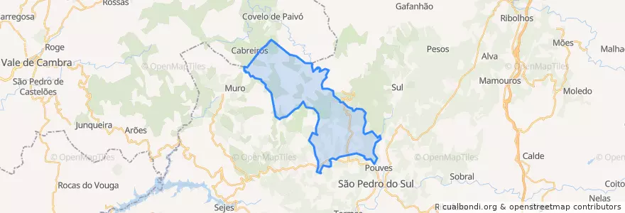 Mapa de ubicacion de U.F Candal e Carvalhais.