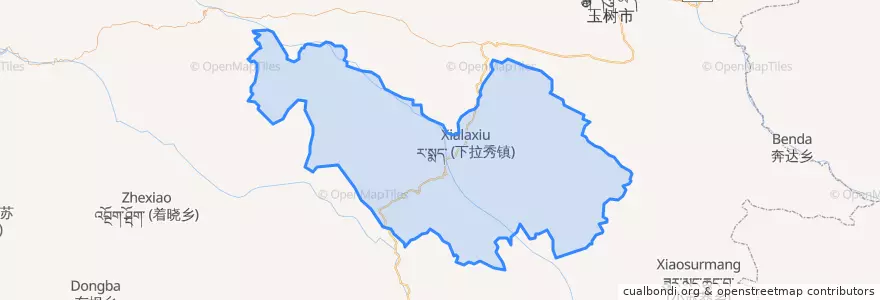 Mapa de ubicacion de ར་སྨད་ 下拉秀镇.