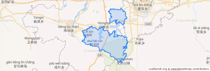 Mapa de ubicacion de 洪湖乡.