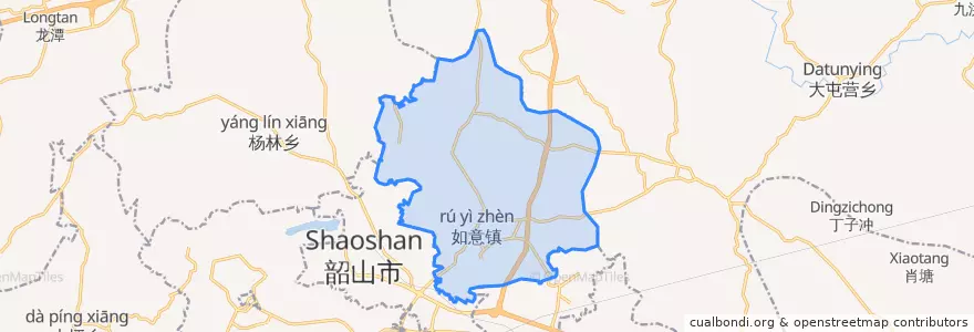Mapa de ubicacion de 如意镇.