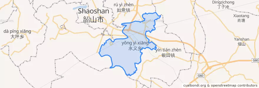 Mapa de ubicacion de 永义乡.
