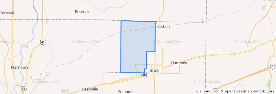 Mapa de ubicacion de Dick Johnson Township.