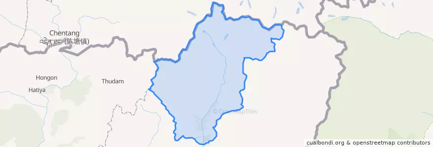 Mapa de ubicacion de Olangchunggola.