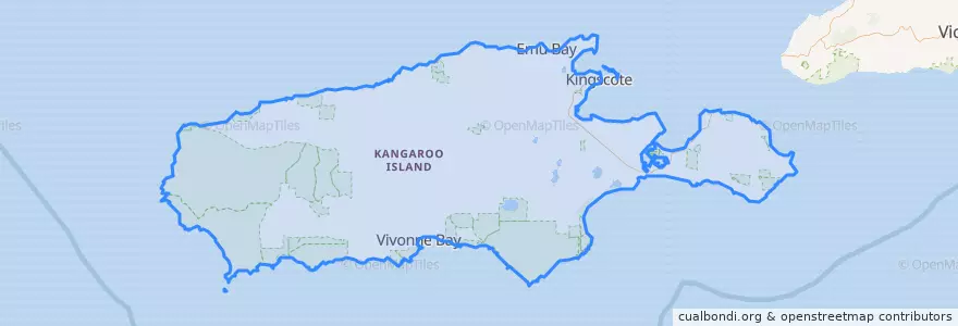 Mapa de ubicacion de Kangaroo Island Council.