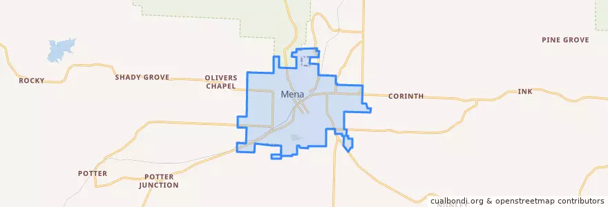 Mapa de ubicacion de Mena.