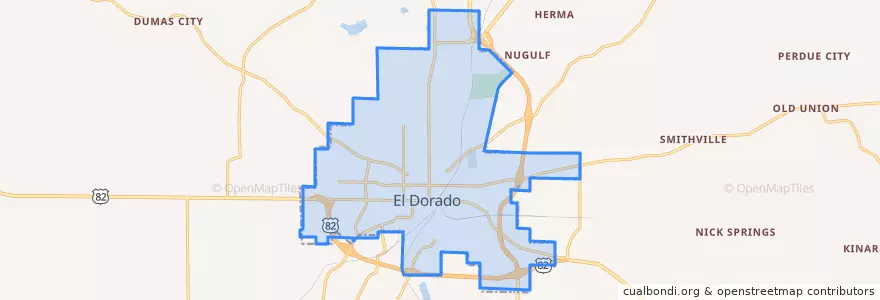 Mapa de ubicacion de El Dorado.