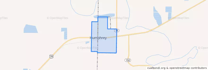 Mapa de ubicacion de Humphrey.