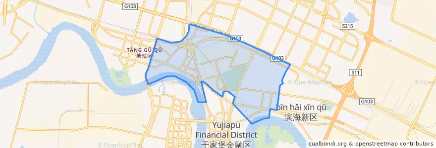 Mapa de ubicacion de 于家堡街道.