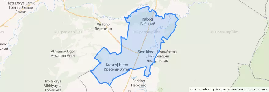Mapa de ubicacion de Кулеватовский сельсовет.