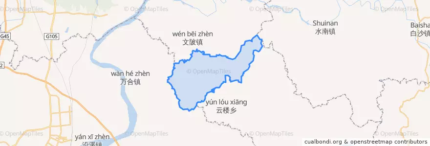Mapa de ubicacion de 新圩镇.