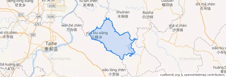 Mapa de ubicacion de 富田镇.