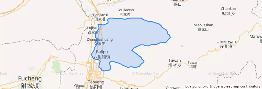 Mapa de ubicacion de 八里铺镇.