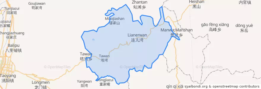 Mapa de ubicacion de 连儿湾乡.