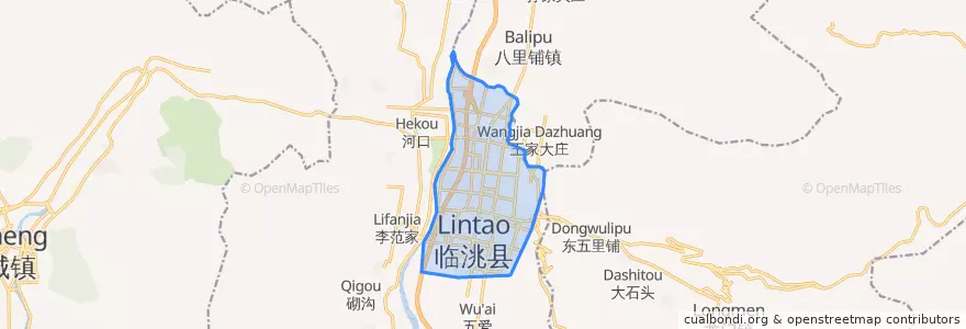 Mapa de ubicacion de 临洮县城.