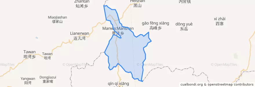 Mapa de ubicacion de Manwa.