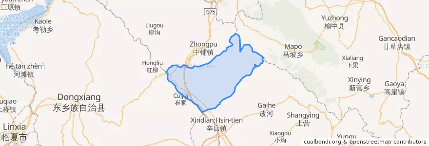 Mapa de ubicacion de 太石镇.