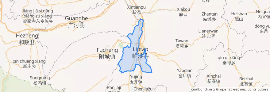 Mapa de ubicacion de Taoyang.