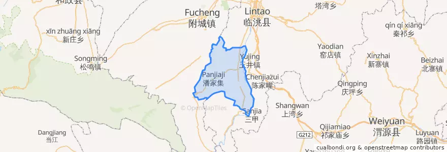 Mapa de ubicacion de Yaxiaji.